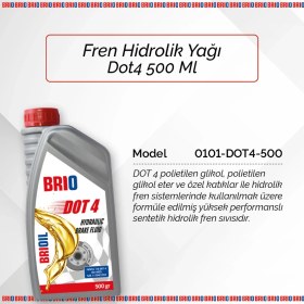 Resim Brio Fren Hidrolik Yağı Dot4 500Ml 