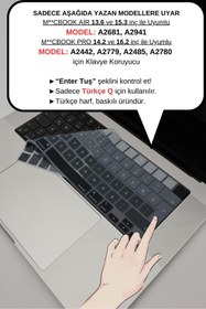 Resim Mcstorey Macbook Klavye Koruyucu Air Pro M1-m2-m3 (TÜRKÇE Q) A2681 A2941 A2442 A2485 A3113 Ile Uyumlu Ombre 