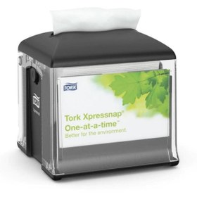 Resim TORK 272808 Xpressnap Snack Masaüstü Peçete Dispenseri Siyah 