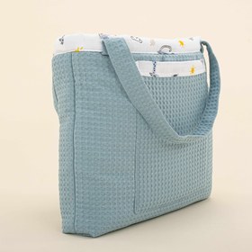 Resim Bebek Bakım Çantası - Petrol Mavisi Petek - Mavi Canlılar 