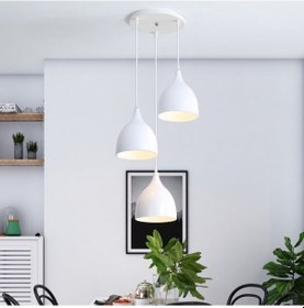 Resim Riolight Retro12,rustik,vintage Beyaz 3xe27 Duylu Metal Sarkıt Av Beyaz 