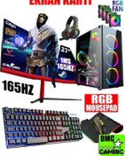 Resim DMC N233 (PUBG,GTA 5) I5 3470,16gb,500gb Hdd 256gb Ssd,rx550,27''165hz Curved Oyuncu Masaüstü Bilgisayar 