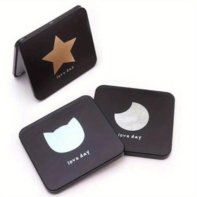 Resim Kompakt Katlanabilir Makyaj Aynası - Taşınabilir Çift Taraflı, Cep Boyutunda Makyaj Aynası, Dayanıklı Plastik Çerçeve, Öğrenciler ve Seyahat için İdeal, Taşınabilir Kozmetik Ayna | Şık Kompakt Ayna | Katlanabilir Tasarım 