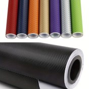 Resim 3D Karbon Fiber Vinil Araba Kaplama Levha Rulo Film Araba Çıkartmaları ve Etiket Motosiklet Otomatik Stil Aksesuarları Otomobiller 
