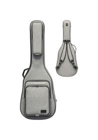 Resim Keten Gri Klasik Gitar Çantası Su Geçirmez Pedli Sap Sabitleyici Cırtlı Gigbag 