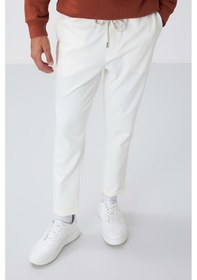 Resim Tommy Life Ekru Yüzeyi Dokulu Standart Fit Erkek Eşofman Alt - 82154 