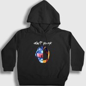 Resim Unisex Çocuk Siyah Random Daft Punk Kapüşonlu Sweatshirt 