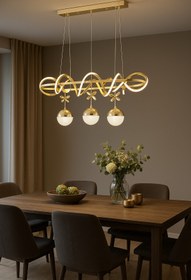 Resim OSC HOME LED AVİZE KUZEY YEMEK MASASI KUMANDALI 3RENK IŞIKLI 