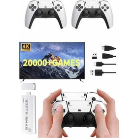 Resim Cosmotex Yeni Nesil 3d 4k 2000 Oyunlu Game Stick Oyun Konsolu Çift Konsol 