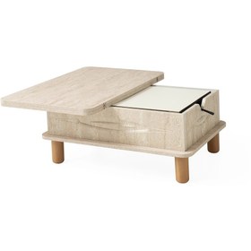 Resim Evistro Akıllı Laptop Sehpa Yemek Masası Orta Sehpa Beyaz 