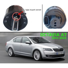 Resim Octavia A7 Otomatik Far Anahtarı - Octavia A7 Sensörlü Far Anahtarı Follow Me 