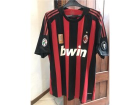 Resim Jersey Ac Milan #22 Kaka Leite 2008-09 Uefa Cup Futbol Forması 