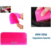 Resim BORATİC PPF/TPH Silikon Çekçek Ragle Cam Filmi Çekme Uygulama Aparatı Pembe 12x7.5cm 
