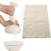 Resim 3 adet, Peynir Bezi Çanta, Yıkanabilir Peynir Bezleri, Süzmek İçin Peynir Bezi Çantası, Ağartılmamış Kumaş Süt Süzgeci, Tekrar Kullanılabilir Müsli Bezi Çantası, Peynir Bezi Süzgeci, Pişirme, Fırınlama, Sıkma ve Peynir Yapımı İçin Peynir Bezi 