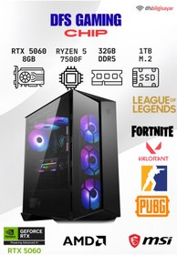 Resim MSI DFS GAMING CHIP RYZEN 5 7500F-B650M-RTX 5060-32GB DDR5 RAM-1TB M.2 SSD-OYUNCU BİLGİSAYARI 