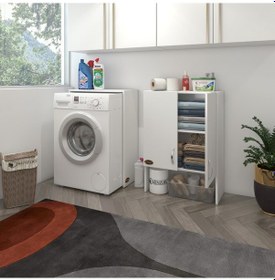 Resim Kenzlife Çamaşır Makinesi Dolabı Sinem Byz 180*066*30 Banyo Kiler Çok Renkli 