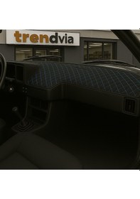 Resim Tofaş Şahin Doğan Kartal Alçak Ön Göğüs Siyah-mavi Torpido Kılıfı / Kırmızı-siyah Boyun Yastığı 