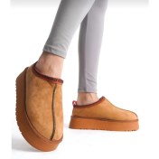 Resim Shyne Shoes Içi Kürklü Kalın Taban Ev Ayakkabısı&süet Terlik 