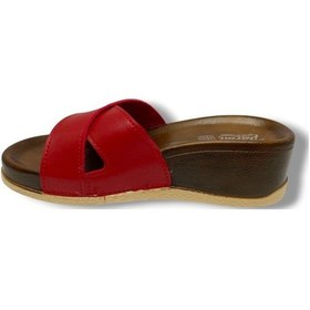 Resim Parmi 22105-25 Anatomik Dolgu Topuk Kadın Terlik Kırmızı 