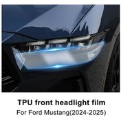 Resim Meridiangoods Ford Mustang 2024-2025 Far Filmi Şeffaf 2 Parça Farlık Koruma Kaplaması 