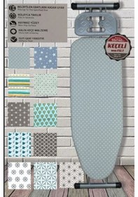 Resim Keçeli Yanmaz Kumaş Ütü Masası Kılıfı Lastikli 50 x 120 CM 