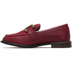 Resim Mammamia Kadın Hakiki Deri Loafer Günlük Ayakkabı 25k D25ka-3415 Z Bordo Bordo 