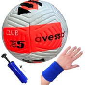Resim Avessa FT-400 4 Astar No:5 Futbol Maç Topu Orta Sertlikte Tüm Zeminlere Uygun + Pompa + Havlu Bileklik 