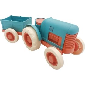 Resim Let's Be Child Römorklu Sürtmeli Plastik Traktör LC-30878 Turkuaz-Turuncu 