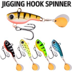 Resim Altın ve Gümüş Su Damlası Simli Balıkçılık Yumuşak Yemleri ile 5g/8g/11g/14g/17g/20g Küçük Üçlü Titreşim Yemi, Tuzlu ve Tatlı Suda Kullanım için Metal Klipsli Spinner 