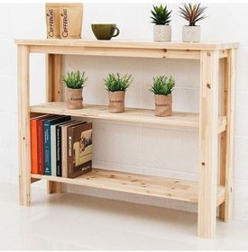 Resim Ahşap Masif Konsol Açık Ceviz 