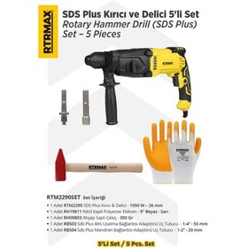 Resim Rtrmax RTM2290SET Sds Plus Kırıcı Delici 5'li Set 