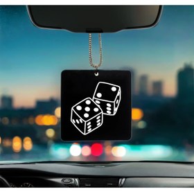 Resim Melek Pazarı Çift Zar Desenli Pleksi Dikiz Ayna Süsü 