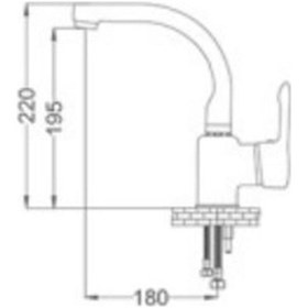 Resim Gms Zümra Altın - Siyah Kuğu Lavabo Bataryası Zm201 