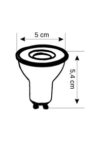 Resim Zmr 7w 3000k Günışığı Led Çanak Ampul 540lm Düşük Tüketim Yüksek Işık 