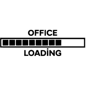 Resim Office Loading - Araç, Oto, Laptop, Duvar Uyumlu Sticker 10 3 Cm 
