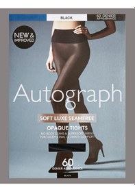 Resim Marks & Spencer 60 Denye Dikişsiz Opak Külotlu Çorap T60008193 Siyah 