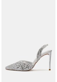 Resim Bestyle Freya Kadın Gümüş Pullu Topuklu Ayakkabı Gümüş 