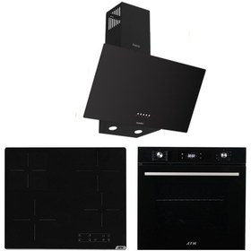 Resim Ferre ve Afm Tech D086-SA + V6-04 + FM7700 Ankastre Set Siyah 