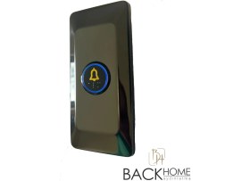 Resim Black Home Back Home LED Işıklı Dekoratif Kapı Zili Butonu Siyah 
