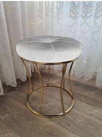 Resim Kum Saati Dilimli Makyaj Pufu Gold Beyaz 