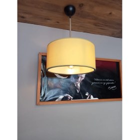 Resim Avize- Sarı-Jüt Örgü Kablo-Genç&çocuk&oturma Odası-Salon 