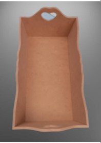 Resim Hobi Dekoratif Model Ekmek Tepsisi Ahşap Mdf Kalpli El Yapımı 