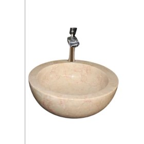 Resim Sipahi Marble Rozalya Bej Batarya Çıkışlı Lavabo 