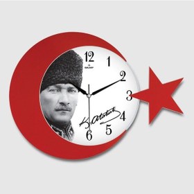 Resim Ay Yildiz Duvar Saati 134-2 Açık 