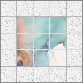Resim Gök Panel 60 x 60 LED Panel Aydınlatma Desenli 3x3 9'lu Grup 46510858SA 