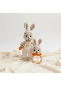 Resim Amigurumi Havuçlu Tavşan 2li Set 