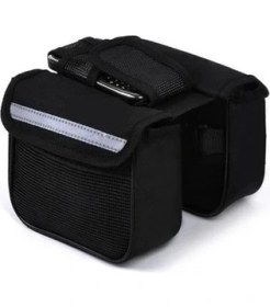 Resim Çerçici Bisiklet Çok Amaçlı Heybe Çanta Kadro Üstü Telefon Tutuculu - Siyah 