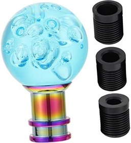 Resim Gatuida 1 Takım Küresel Dişli Kafa Topuzu Kafa Araba Akrilik Topuzu Araba Dişli Kafa Topuzu Topuzu Şeffaf Kafa Topuzu Adaptörü Kristal Kafa Kristal Topuzu Manuel Dişli 