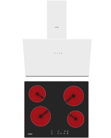 Resim Simfer 3970 + 8722 Trend Beyaz Elektrikli 2'li Ankastre Set 