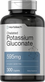 Resim Horbäach Chelated Potassium Gluconate 595 mg 300 Caplets 